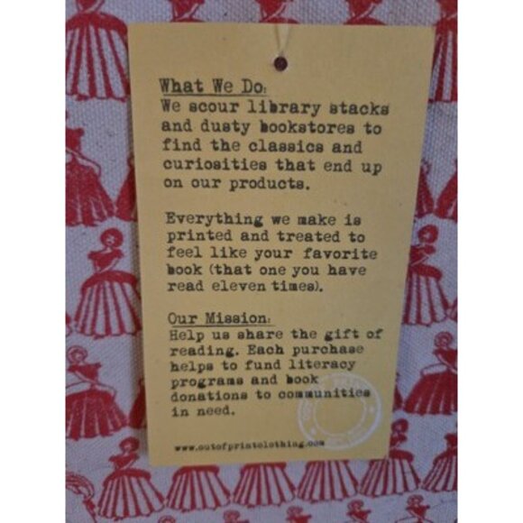 Little Women Tote Bag Original Book Cover Design NWT Louisa May Alcott Chick Lit - Picture 7 of 7